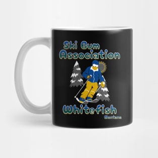 Ski the trees Ski Bum Association whitefish Montana chapter Mug